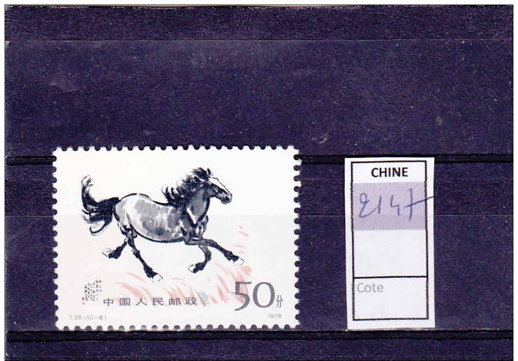 2147- Chevaux Au Galop - 50c - Nuovi