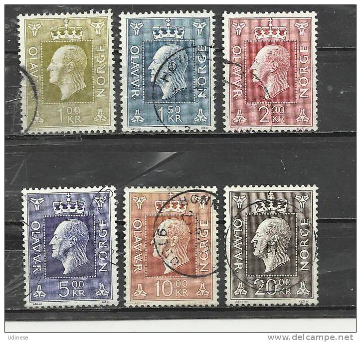 NORWAY 1969 - KING OLAV V - CPL. SET - USED OBLITERE GESTEMPELT - Oblitérés