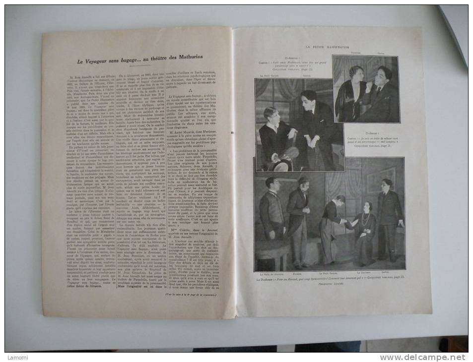 Théatre 1937 La Petite Illustration Revue Hebdomadaire Publient Des Pièces De Théatre Le Voyageur Sans Bagage - French Authors