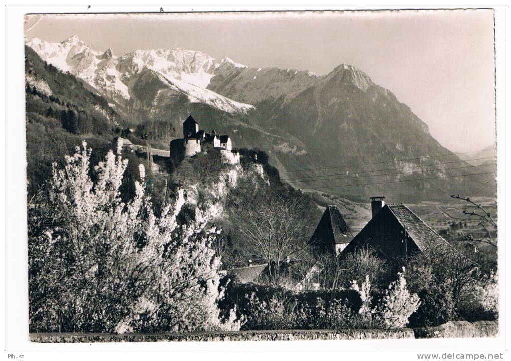 LIECH-8      VADUZ : Schloss Vaduz Gegen Den Falknis - Liechtenstein