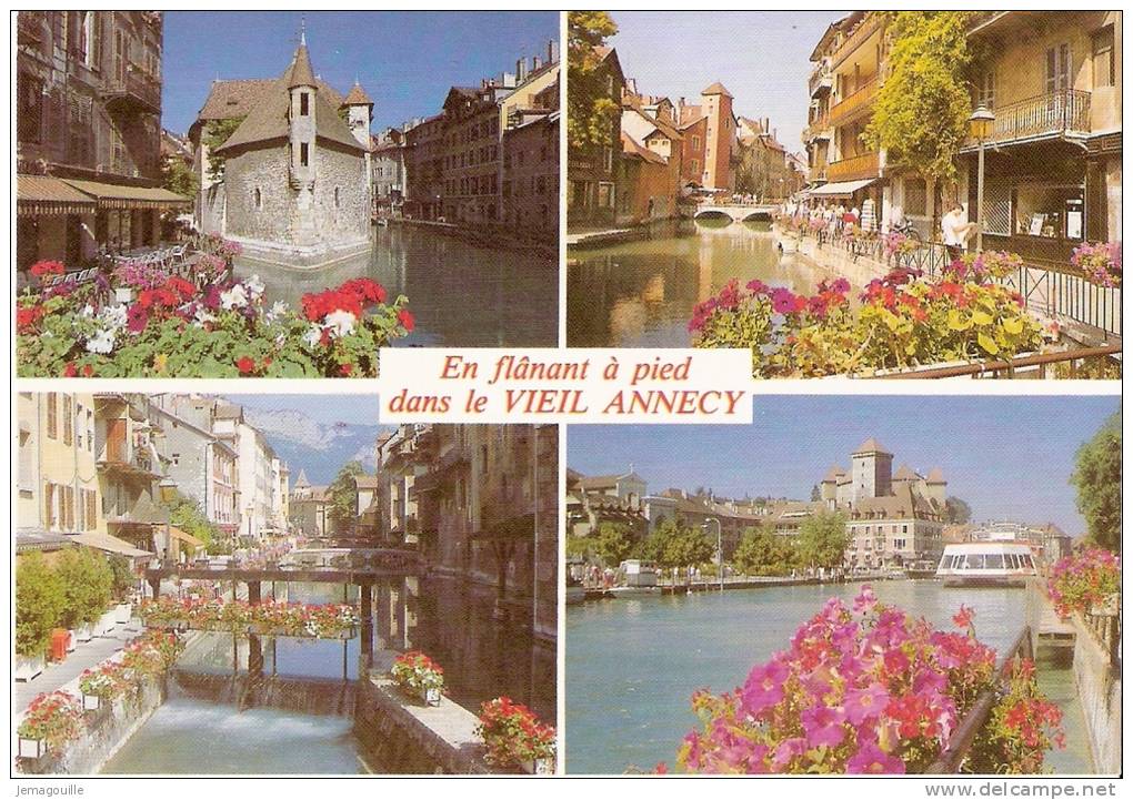 VIEIL ANNECY 74 - En Flânant à Pied Dans Le - Multivues - 19.8.1991 - R-1 - Annecy-le-Vieux