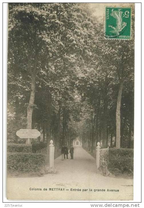 CP  Colonie De Mettay Entrée Par La Grande Avenue - Mettray