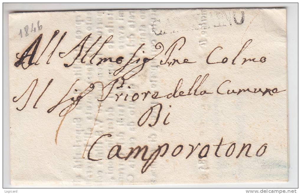 DA CAMERINO A CAMPOROTONDO UNIVERSITA' DEGLI STUDI 20 AGOSTO 1845 - 1. ...-1850 Prephilately