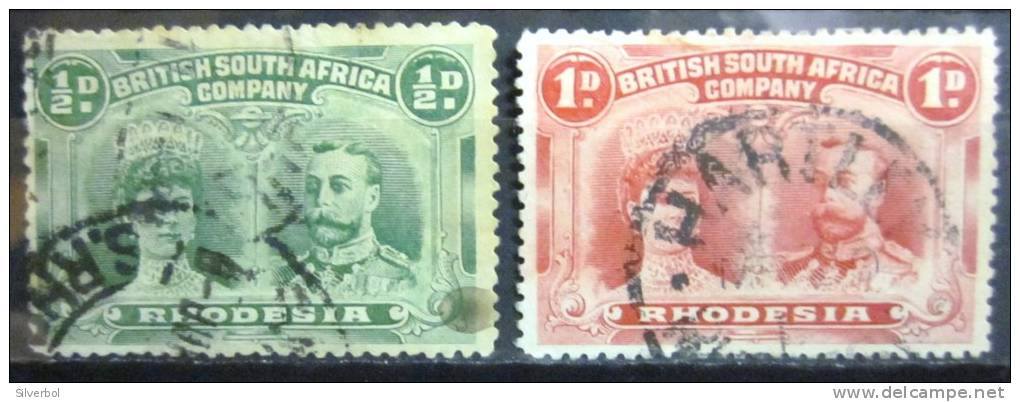 A5453 - British South Africa Company - Rhodesia - 1910 - Sc. 101-102 - Autres & Non Classés