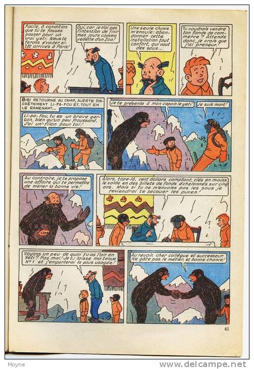 BD-  BIBI FRICOTIN -  LA CHASSE  AU  YETI -  N° 51    PAR  PIERRE LACROIX  - 4 éme Trimestre 1964 - Bibi Fricotin