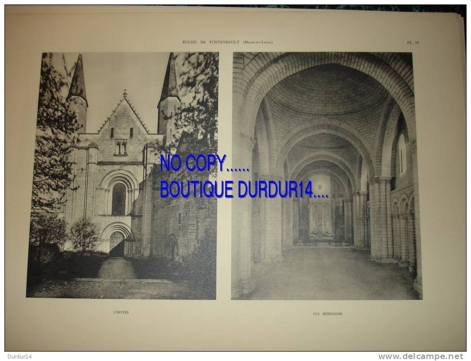 L´ARCHITECTURE - 1931 - FONTEVRAULT ( Maine Et Loire ) L´Église - L'Entrée - Vue Intérieure (2) - Architectuur