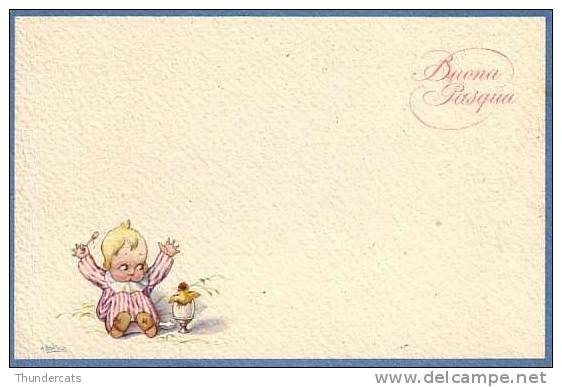 CPA DESSIN ILLUSTRATEUR A BERTIGLIA PAQUES  ** ARTIST SIGNED DRAWN EASTER CARD A BERIGLIA - Bertiglia, A.