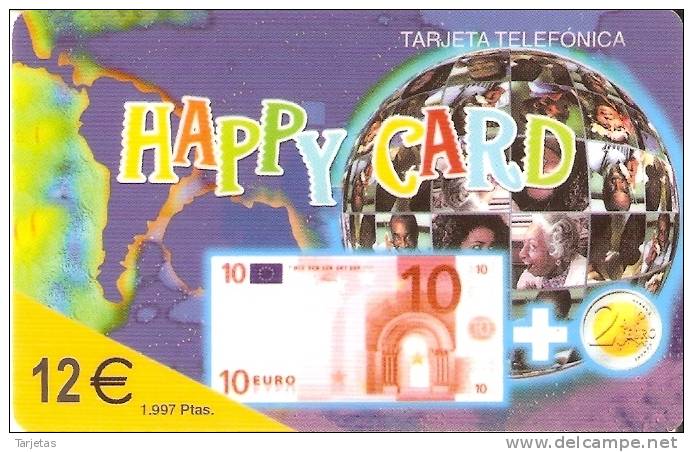 TARJETA DE ESPAÑA DE UN BILLETE DE 10 EUROS Y UNA MIONEDA  (BANKNOTE-COIN) - Francobolli & Monete