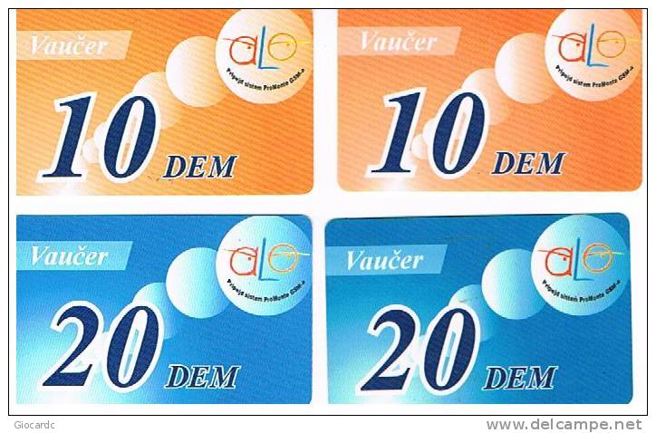 MONTENEGRO - PROMONTE (GSM RECHARGE) - ALO:  LOT OF 4 DIFFERENT  -  USATA  -  RIF. 1573 - Montenegro