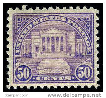 US #570 XF Mint Hinged 50c Arlington Amphitheater Of 1922 - Neufs