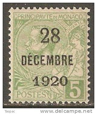 Monaco 1921 Mi# 46 * MH - Neufs