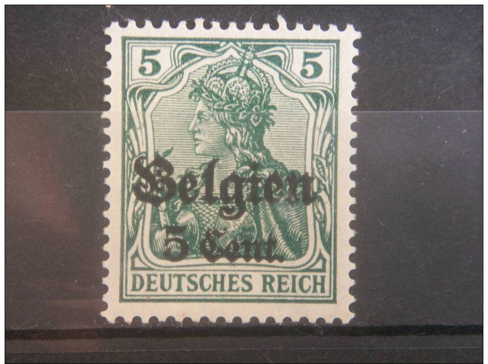 BELGIUM, 1914, MH 5c On 5pf,  GERMANY OCCUPATION, Scott N2 - OC1/25 General Government