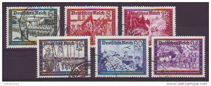 DR/ Österreich 1941, ANK 773- 778, Kameradschaftsblock, Gestempelt O - Gebruikt