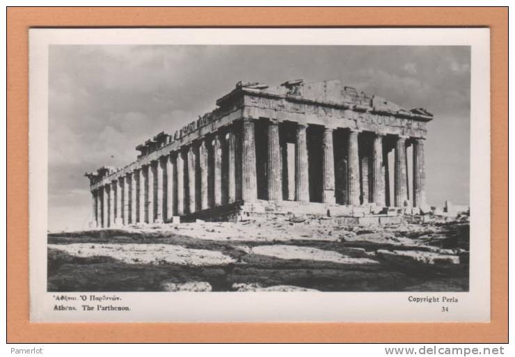 Grece Athene ( Le Panthenon The Parthenon) Real Photo  Carte - Grèce