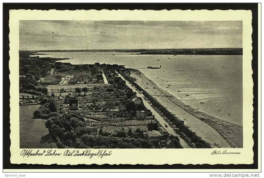 Ostseebad Laboe Bei Kiel  -  Fliegeraufnahme , Aus Der Vogelschau  -  Ansichtskarte Ca. 1934    (1017) - Kiel