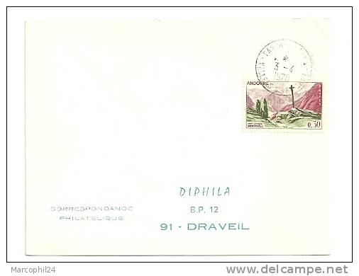 ANDORRE (Val D') = PAS De La CASA 1970 =  CACHET MANUEL A8 + N° 159 'CROIX De MERITXELL' - Cartas & Documentos