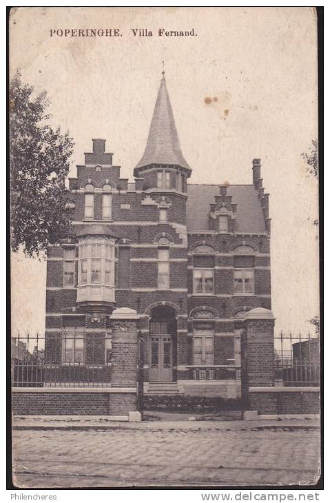 CPA - (Belgique) Poperinghe - Villa Fernand (obl.1914) - Poperinge