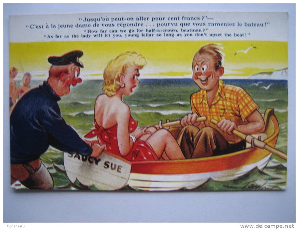 Illustrateur TAYLOR - How Far Can We Go For Half-a-crown, Boatman? - Jusqu´où Peut-on Aller Pour Cent Francs? - Taylor