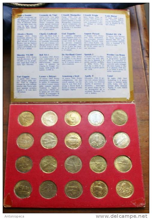 COMPLETE COLLECTION 20 MEDALS FLIGHT PIONEERS HISTORY - Autres & Non Classés