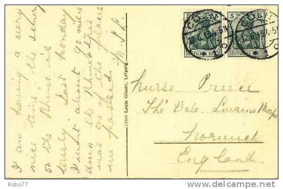 1913 Germany Postcard. Burg Katz, St. Goarshausen, St. Goar U . Ruine Rheinfels. Cöln. 12.6.13. (G08c009) - St. Goar