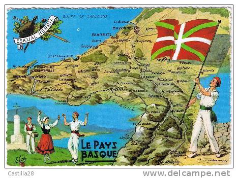 CARTE Du PAYS BASQUE Illustrée - Altri