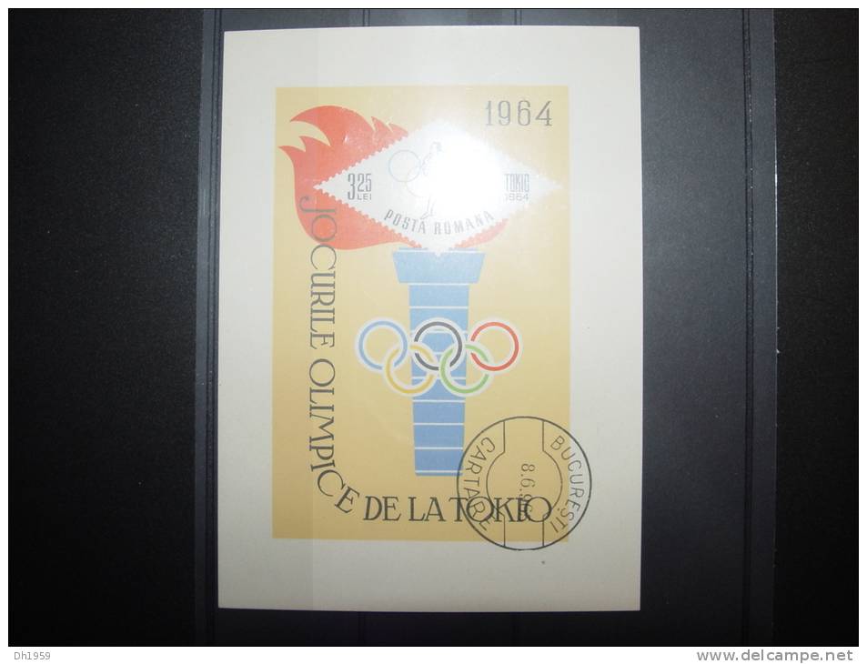 YT BLOC 58 JO JEUX OLYMPIQUES  TOKIO 1964 BLOC NON DENTELE (o) ROUMANIE  ROMANIA ROMANA - Summer 1964: Tokyo