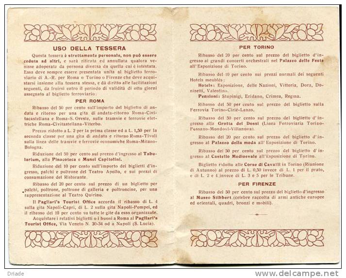 CARTOLINA TESSERA FESTA COMMEMORATIVA PROCLAMAZIONE REGNO D'ITALIA IN ROMA TORINO FIRENZE ANNO 1911 - Demonstrations