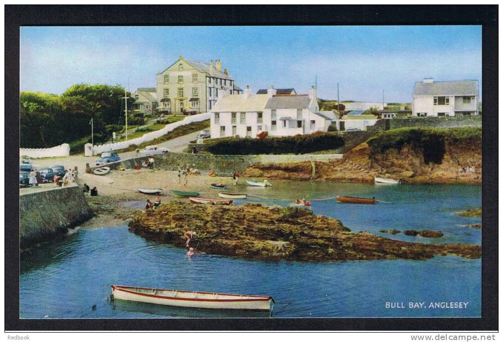 RB 819 - J. Salmon Postcard Houses &amp; Harbour Bull Bay Anglesey Wales - Anglesey