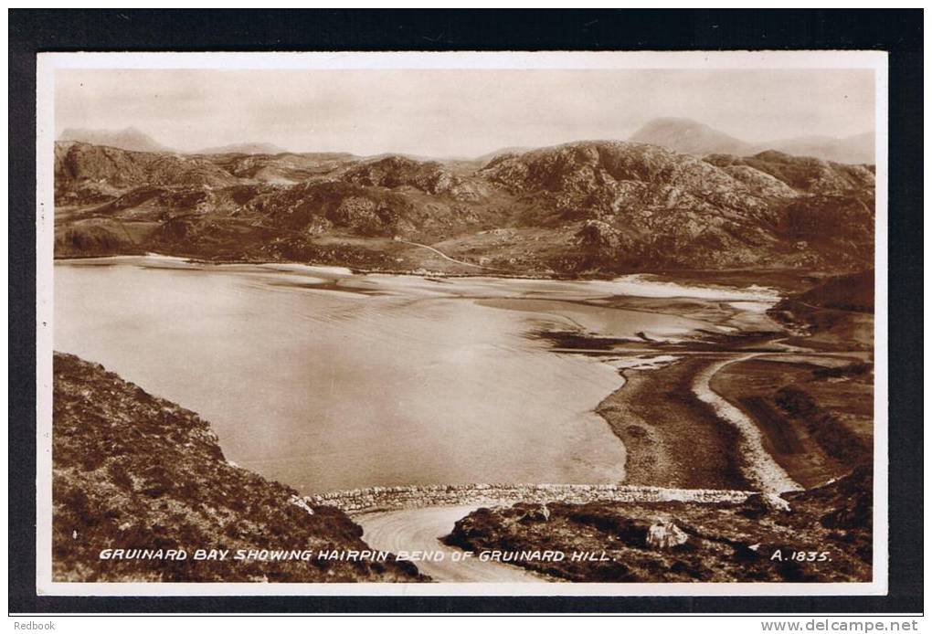 RB 819 - Real Photo Postcard Gruinard Bay Showing Hairpin Bend Of Gruinard Hill Wester-Ross Scotland - Ross & Cromarty
