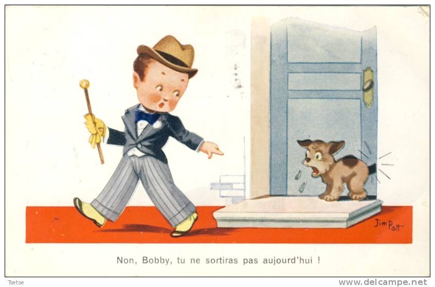 Carte Illustrateur Jim PAT  - Enfants / Kinderen / Child -1937 - Autres & Non Classés