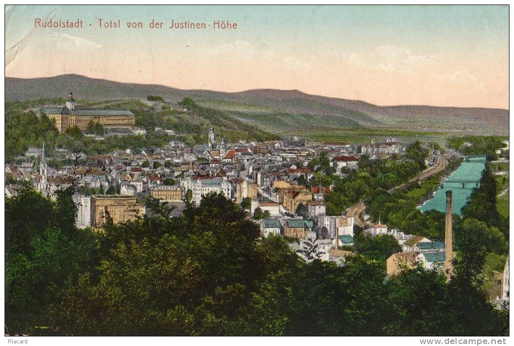 23862   Germania,  Rudolstadt,  Total Vo  Der  Justinen Hohe,  VG  1913 - Rudolstadt