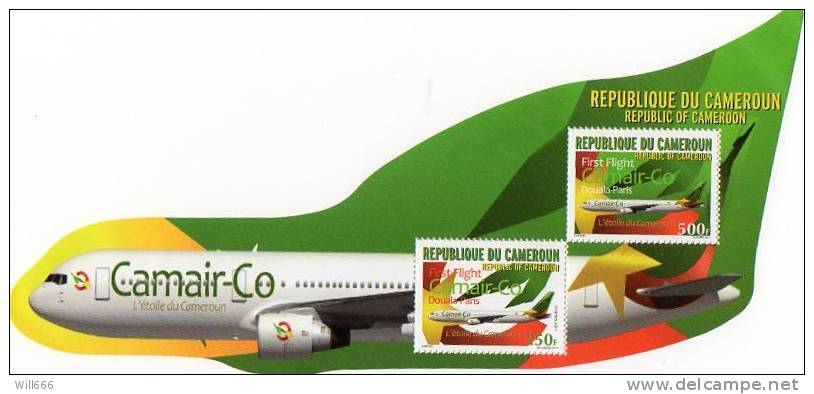 2010 CAMEROUN - Aviation - Set & S.sheet - Kameroen (1960-...)