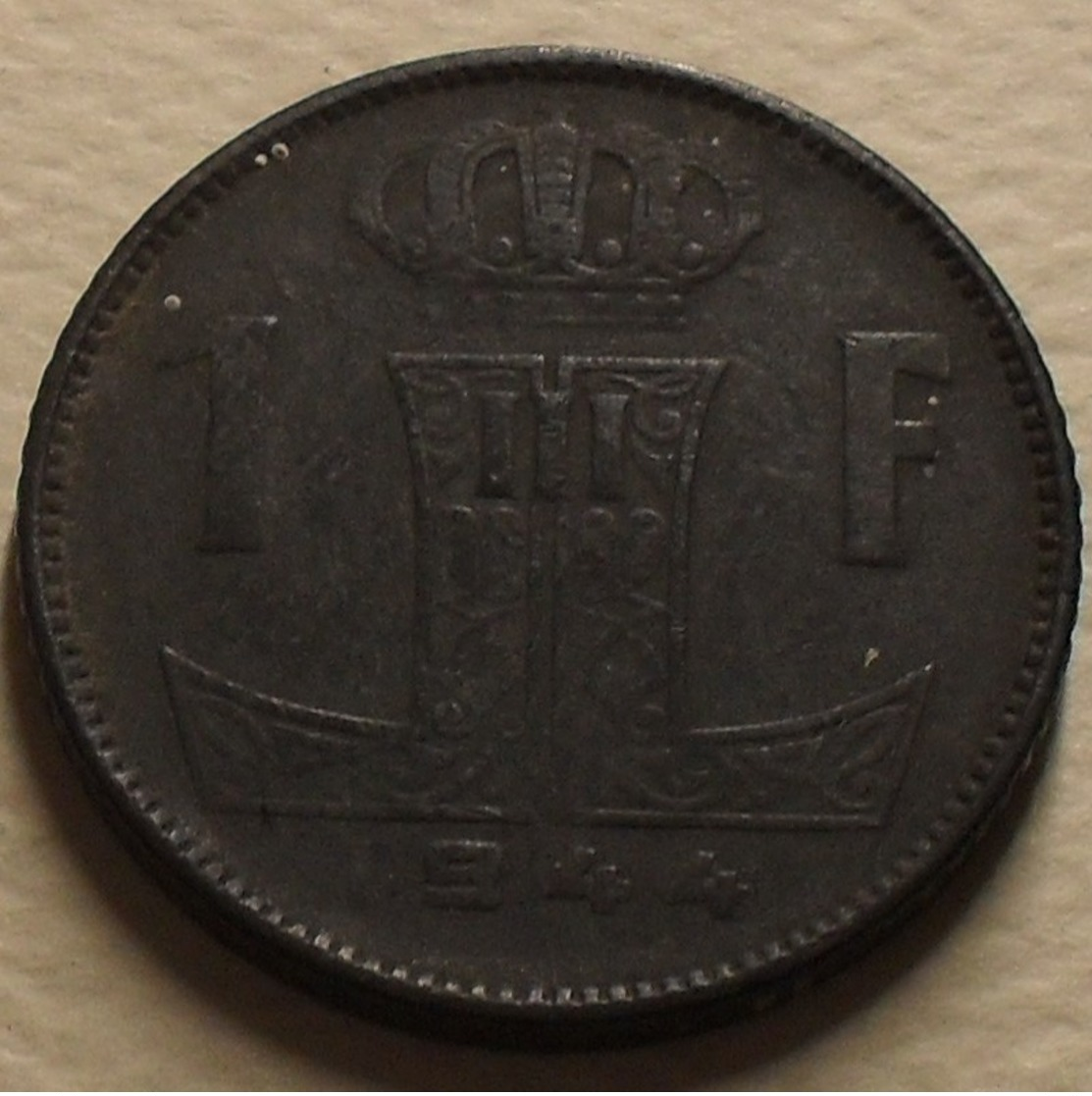 1944 - Belgique - Belgium - 1 FRANC, Type Rau, Occupation Allemande, German Occupation, Légende Belgie-Belgique, KM 128 - 1 Franc