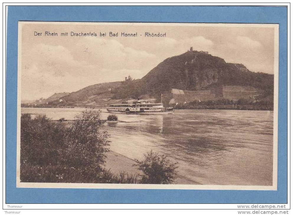 RHÖNDORF  -  Der  Rhein  Mit  Drachenfels  Bei  BAD  HONNEF  -  1930  -  BELLE CARTE   - - Röhndorf