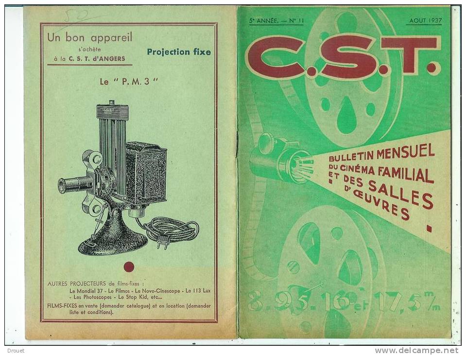 CINEMA FAMILIAL  - C.S.T  - 1937 - Cinéma/Télévision