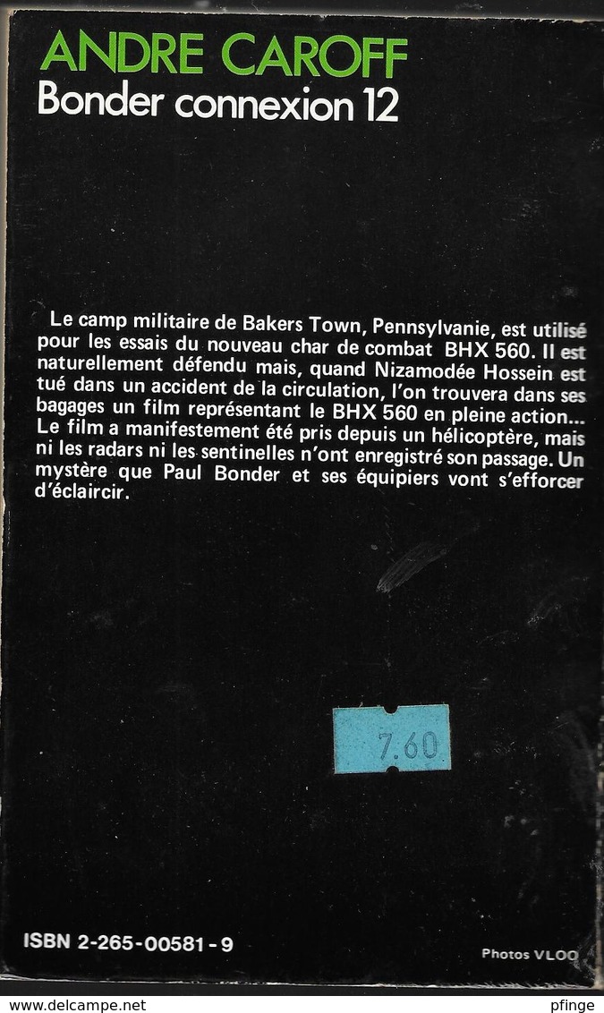 Bonder Connxion 12 Par André Caroff -- FN N°1393 - Fleuve Noir