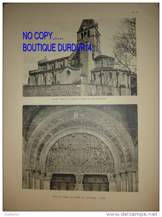 AUTUN (Saône-et-Loire  )   Façade Latérale Et Abside De L´Église Du Bois-Sainte-Marie - La Façade - Vue Intérieure - Architecture