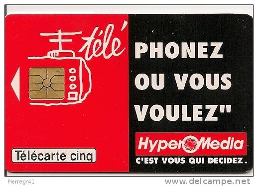 CARTE-PRIVEE-5U-GN27--GEM A-04/94-HYPER MEDIA-UTILISE- -TBE- - 5 Eenheden