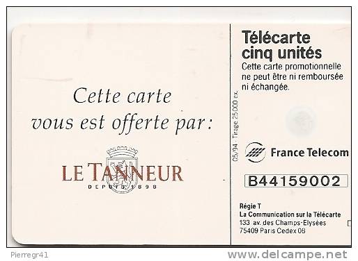 CARTE-PRIVEE-5U-GN28--GEM -05/94-LE  TANNEUR-UTILISE-V° Série 002 -TBE - 5 Units