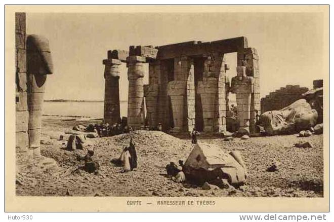 CPA EGYPTE - RAMESSEUM DE THEBES - Autres & Non Classés