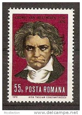 Romana Romania 1970 Ludwig Van Beethoven Composer Komponist Music Musician Famous People Stamp MNH Michel 2895 SC#2215 - Collections