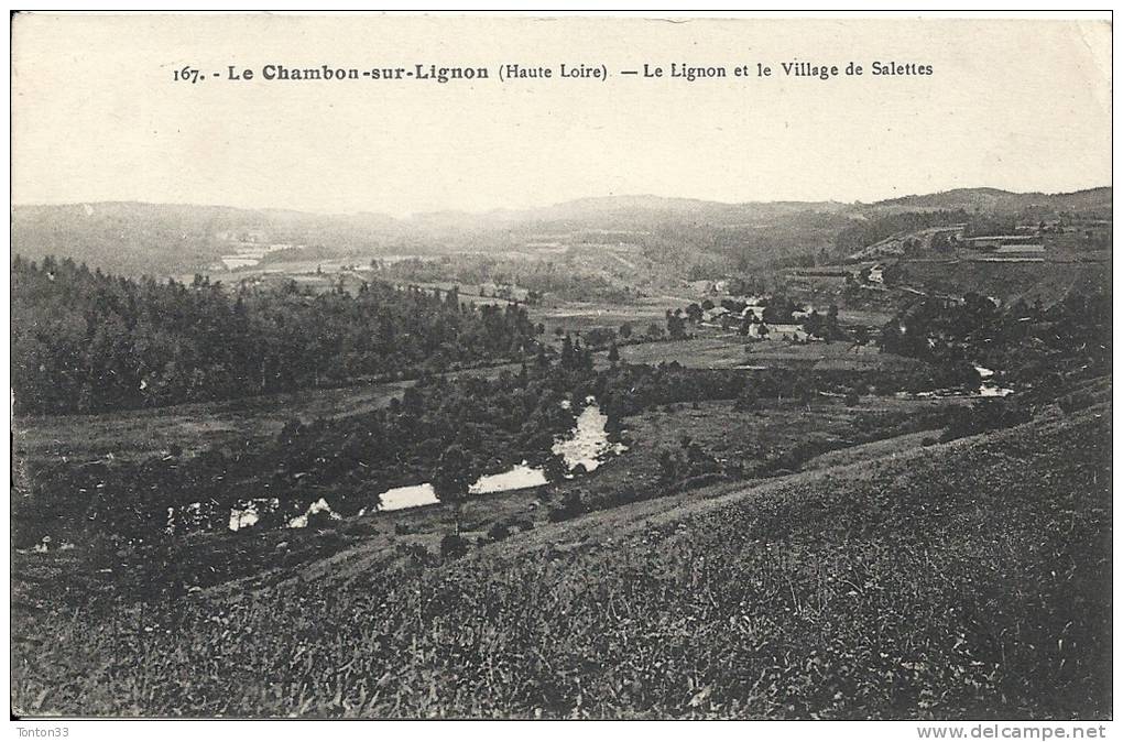 LE CHAMBON SUR LIGNON  (43)  Le Lignon Et Le Village De SALETTES   060112 - Le Chambon-sur-Lignon