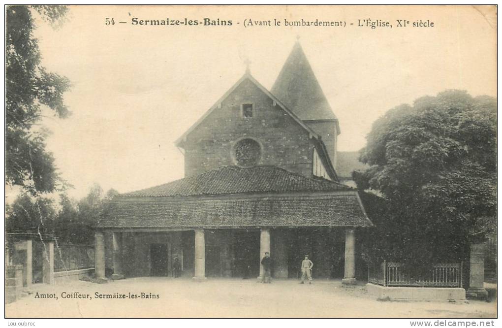 51 SERMAIZE LES BAINS EGLISE AVANT LE BOMBARDEMENT - Sermaize-les-Bains