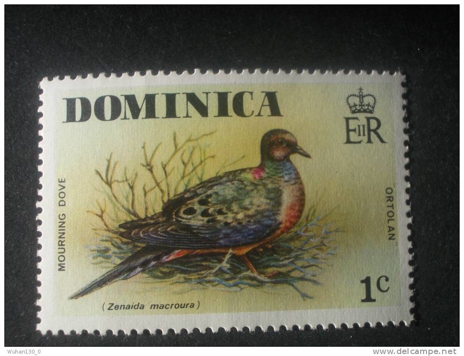 DOMINIQUE   *  *   De  1976   "  Oiseaux  De  DOMINIQUE   "     1  Val . - Dominica (1978-...)