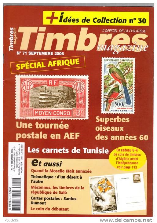Timbres Magazine N° 71 De Septembre 2006 - Francesi (dal 1941))