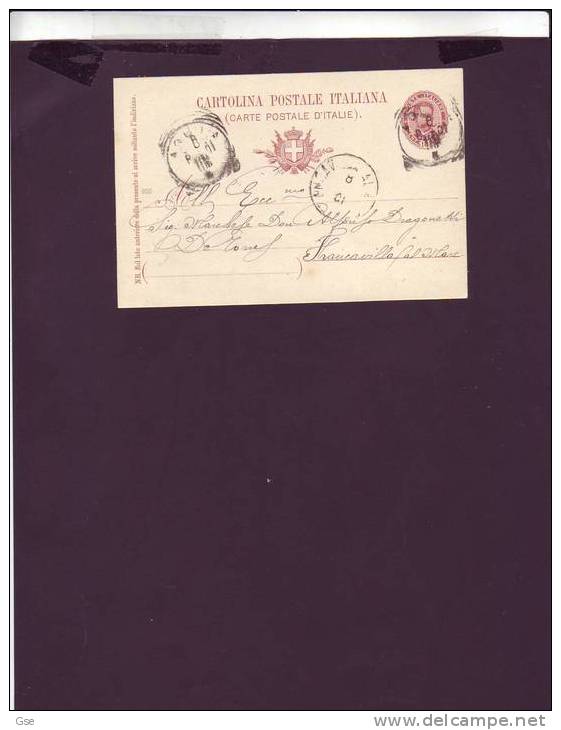 ITALIA  1901 -  CP - Mill. 900 - Da   Aquila A Francavilla(CH) - Stamped Stationery