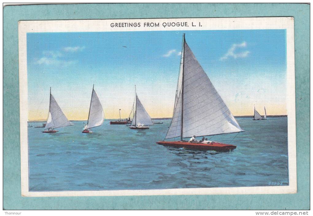 GREETINGS  FROM QUOGUE  -  BELLE CARTE  - - Long Island