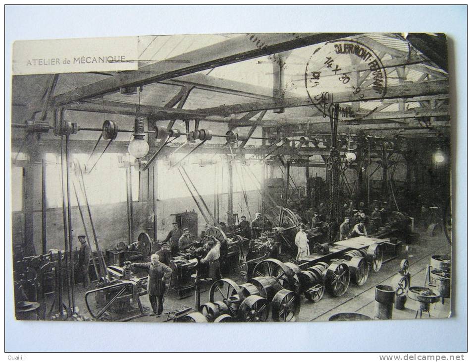 Cpa, Très Belle Vue Animée, Atelier De Mécanique, E. Hennau, Constructeur Mécanicien 8, Boulevard Ménilmontant, Paris - Arrondissement: 20