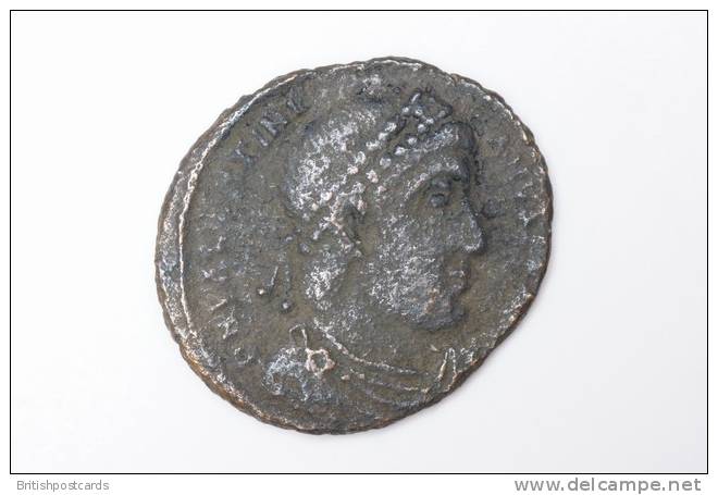 Valentinian I  - AE3 -  RESTITVTOR REIP - Emperor Holding Labarum &amp; Victory - The End Of Empire (363 AD To 476 AD)