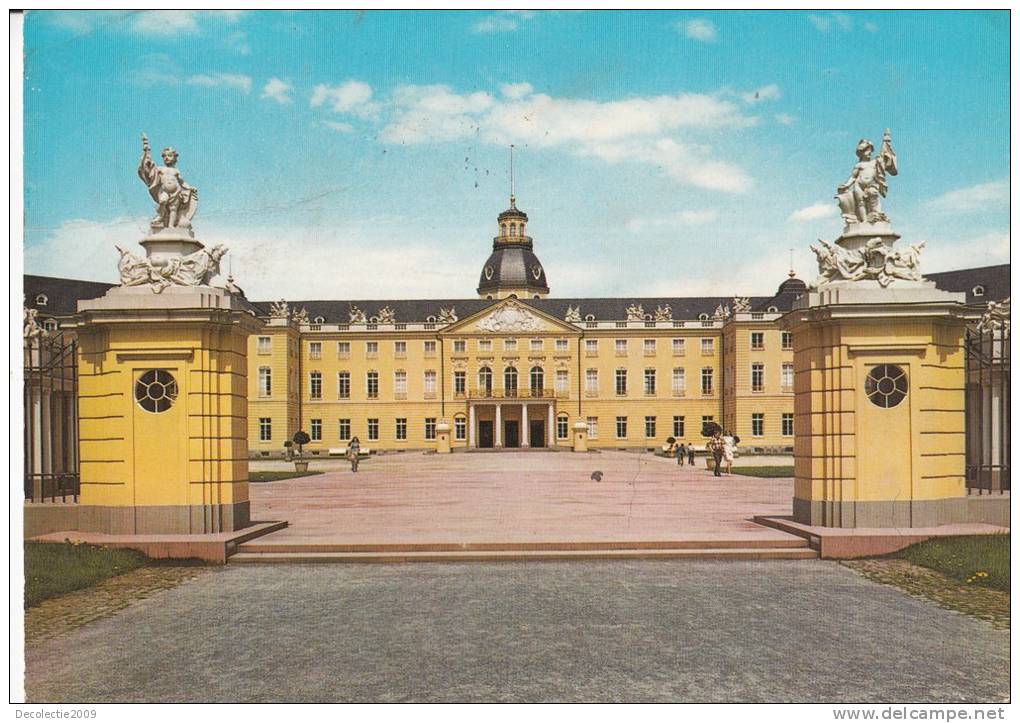 ZS18173 Karlshrue Schloss Mit Portalfiguren Used Good Shape - Karlsruhe